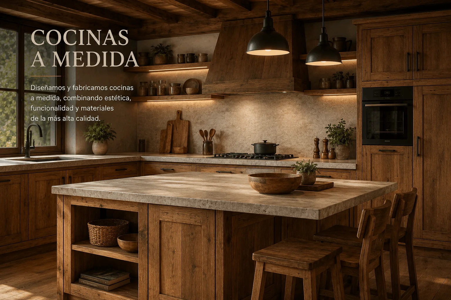 Cocina de madera personalizada en Gran Canaria