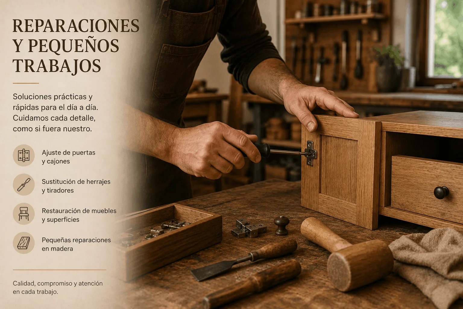 Revestimiento y detalle de madera natural en vivienda